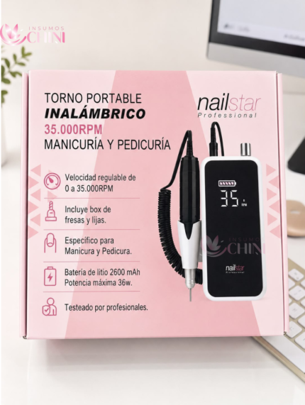 NAILSTAR TORNO INALAMBRICO PARA MANICURE 35.000RPM