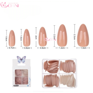 Uñas postizas almendra colores claros 96pcs
